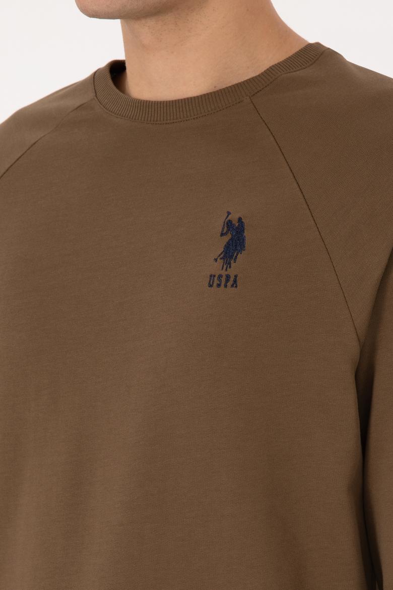 Erkek Haki Basic Sweatshirt - 50308103074