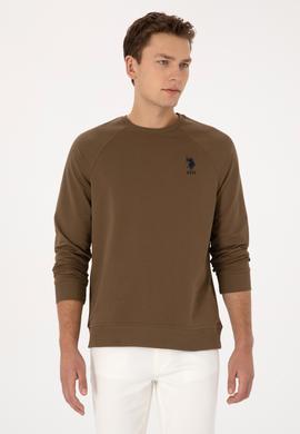 Erkek Haki Basic Sweatshirt - 50308103074