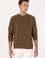 Erkek Haki Basic Sweatshirt
