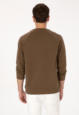 Erkek Haki Basic Sweatshirt - 50308103074