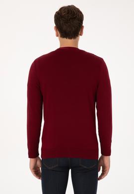 Erkek Bordo Basic Triko Hırka - 50307952026