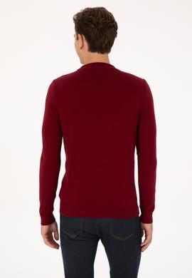 Erkek Bordo Basic Kazak - 50307823052