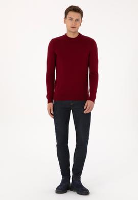 Erkek Bordo Basic Kazak - 50307823052