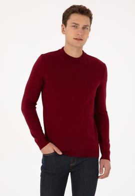 Erkek Bordo Basic Kazak - 50307823052