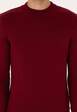 Erkek Bordo Basic Kazak - 50307823052