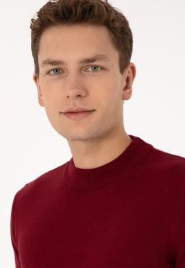 Erkek Bordo Basic Kazak - 50307823052