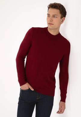 Erkek Bordo Basic Kazak - 50307823052