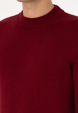 Erkek Bordo Basic Kazak - 50307823052