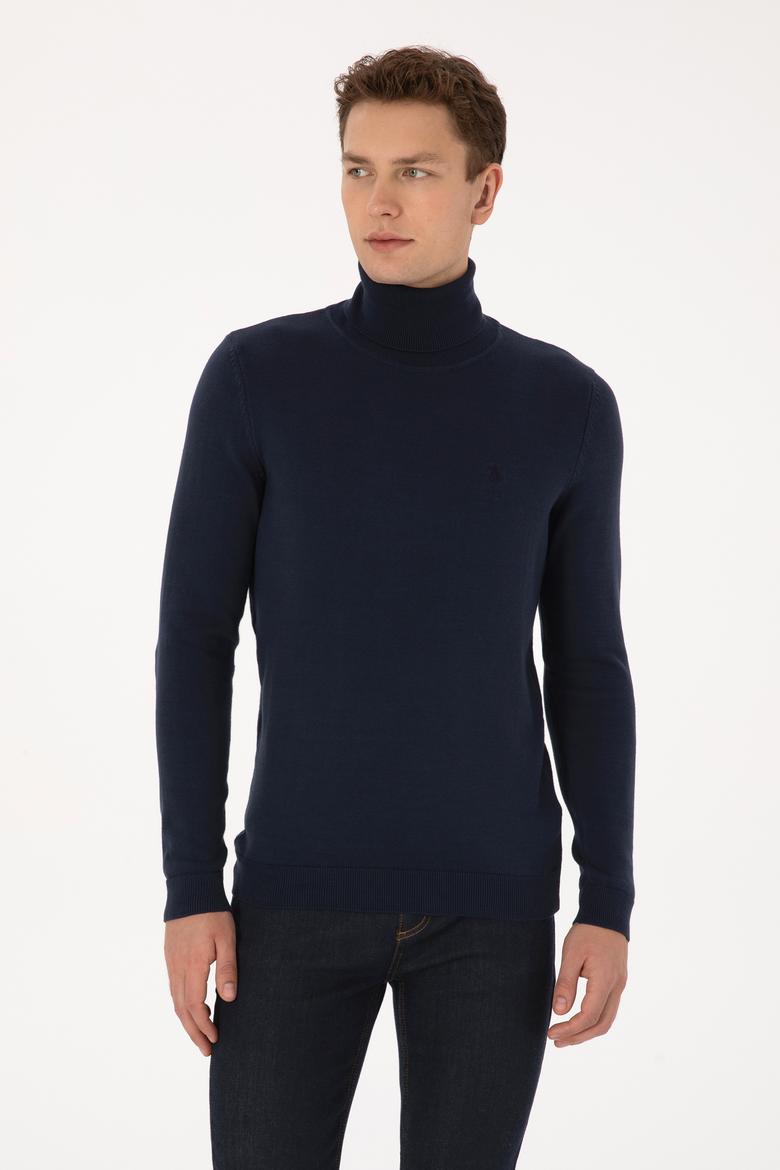 Erkek Lacivert Basic Kazak