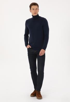 Erkek Lacivert Basic Kazak - 50307760044