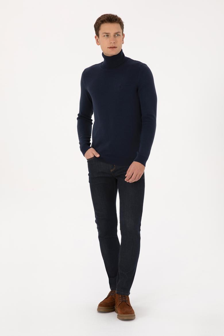 Erkek Lacivert Basic Kazak - 50307760044