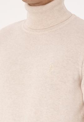 Erkek Krem Melanj Basic Kazak - 50307760068