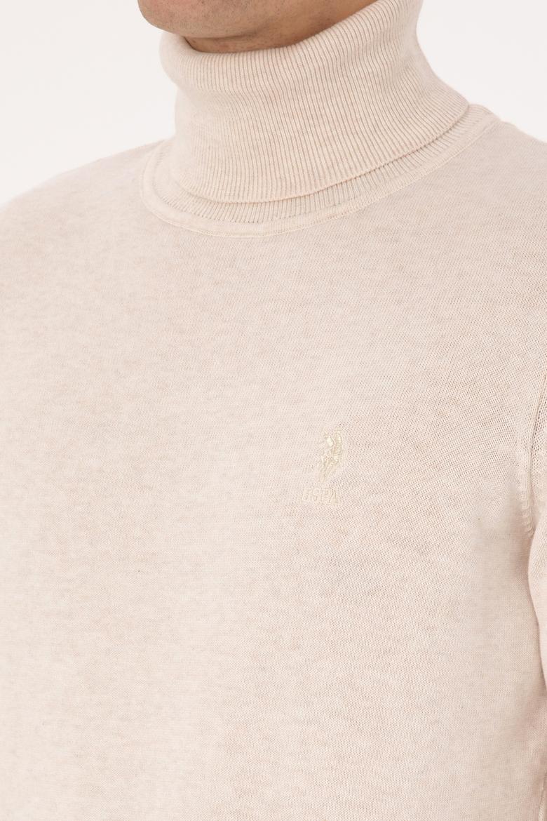 Erkek Krem Melanj Basic Kazak - 50307760068