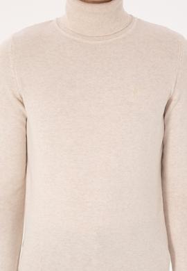 Erkek Krem Melanj Basic Kazak - 50307760068