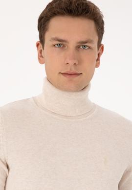 Erkek Krem Melanj Basic Kazak - 50307760068