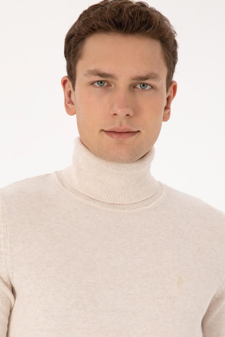 Erkek Krem Melanj Basic Kazak - 50307760068