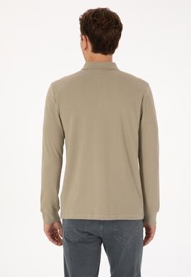 Erkek Açık Haki Basic Sweatshirt - 50307688149