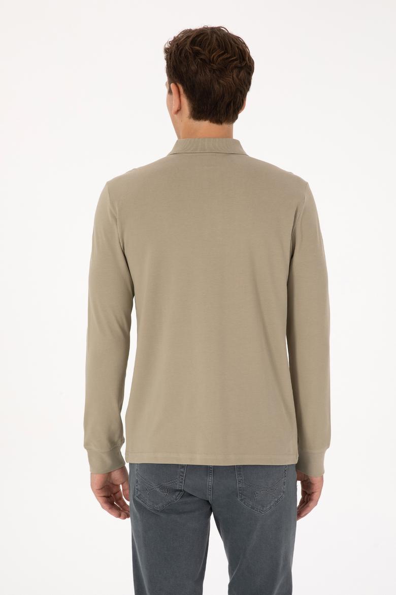 Erkek Açık Haki Basic Sweatshirt - 50307688149