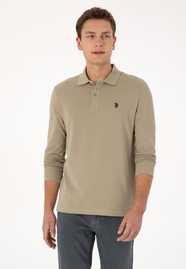 Erkek Açık Haki Basic Sweatshirt - 50307688149