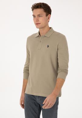 Erkek Açık Haki Basic Sweatshirt - 50307688149