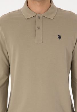 Erkek Açık Haki Basic Sweatshirt - 50307688149