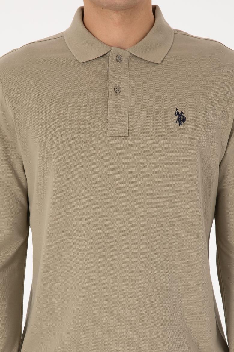 Erkek Açık Haki Basic Sweatshirt - 50307688149