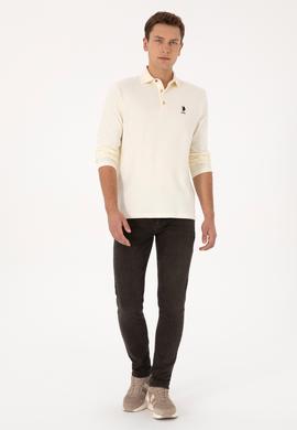 Erkek Krem Basic Sweatshirt - 50307692058