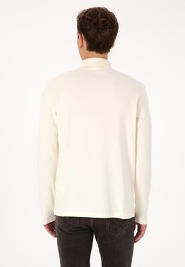 Erkek Krem Basic Sweatshirt - 50307692058