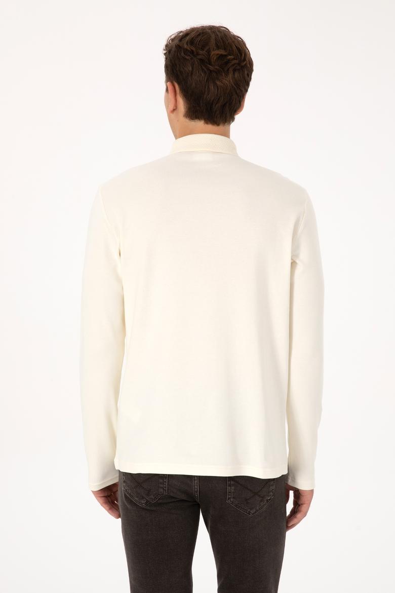 Erkek Krem Basic Sweatshirt - 50307692058