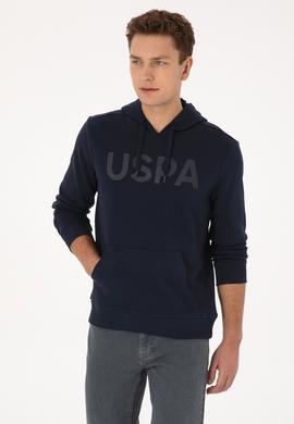 Erkek Slim Fit Kapüşonlu Lacivert Basic Sweatshirt - 50307695039
