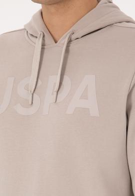 Erkek Slim Fit Kapüşonlu Taş Basic Sweatshirt - 50307695066