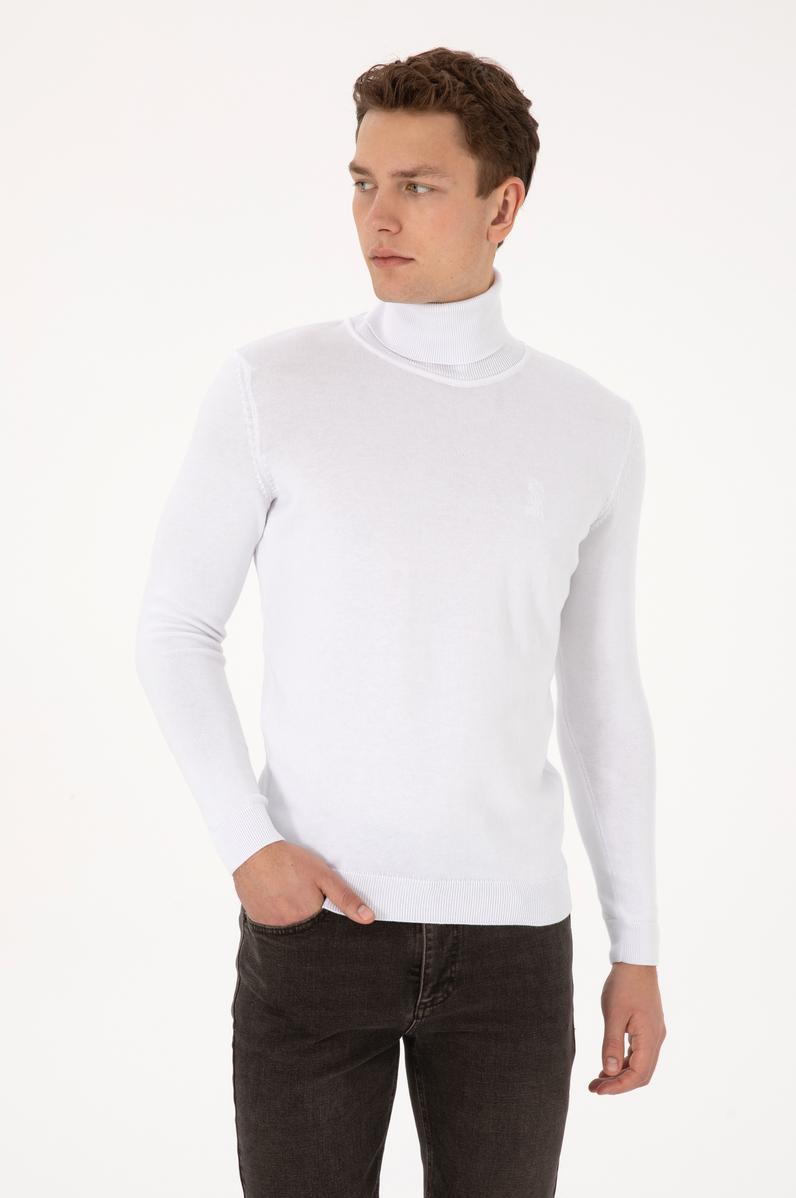 Erkek Beyaz Basic Kazak