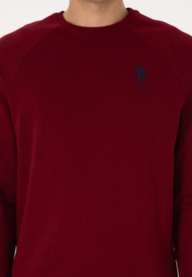 Erkek Bordo Basic Sweatshirt - 50308103054