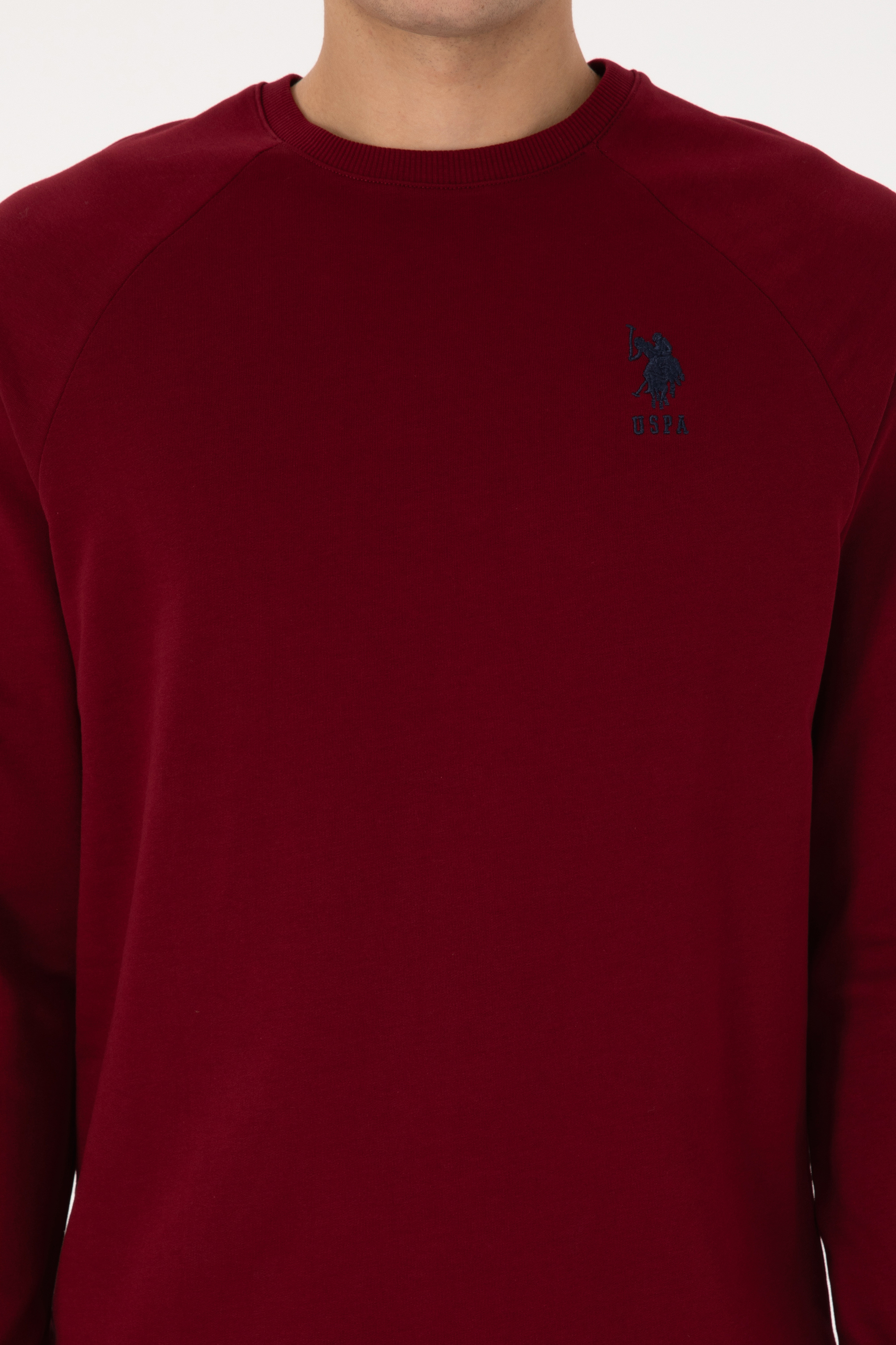 Erkek Bordo Basic Sweatshirt - 50308103054