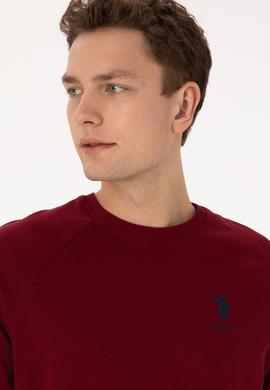 Erkek Bordo Basic Sweatshirt - 50308103054