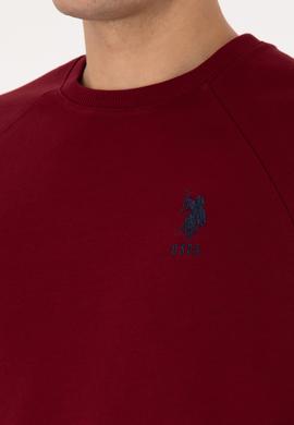 Erkek Bordo Basic Sweatshirt - 50308103054