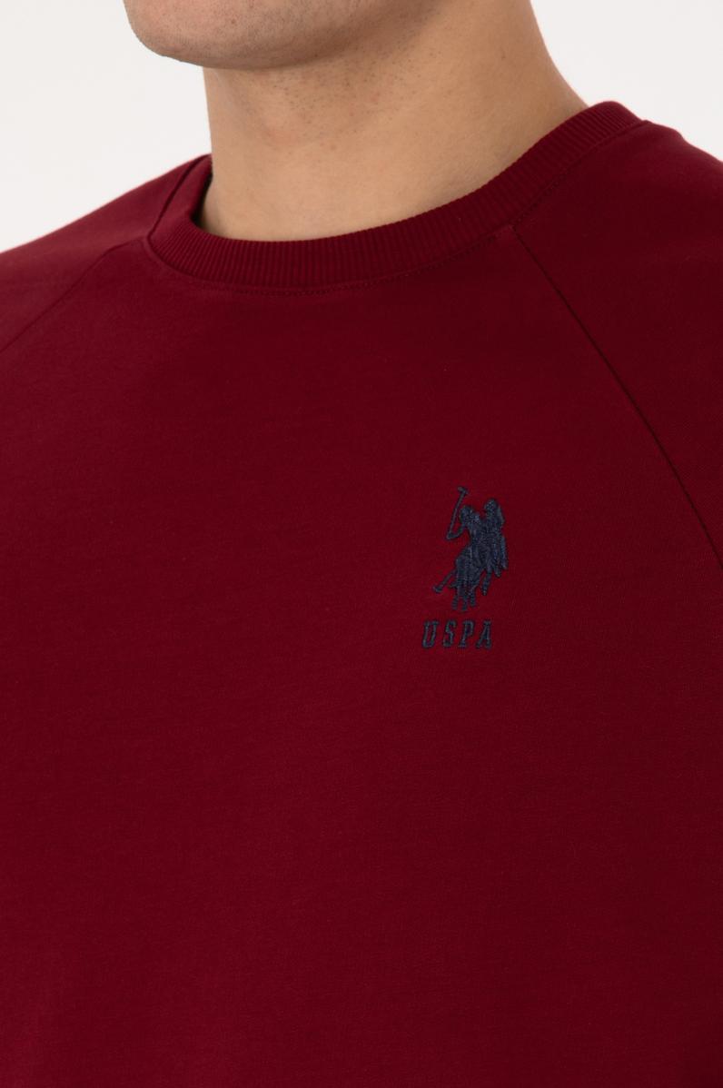 Erkek Bordo Basic Sweatshirt