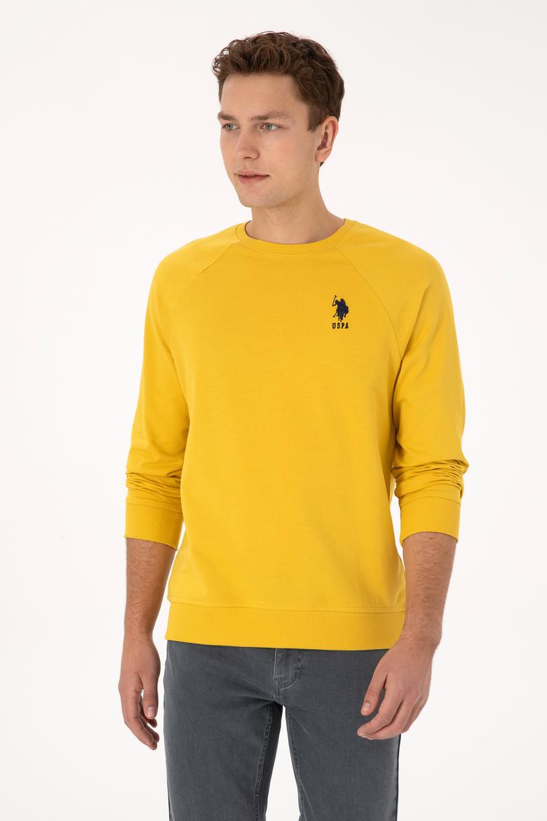 Erkek Sarı Basic Sweatshirt - 50308103084