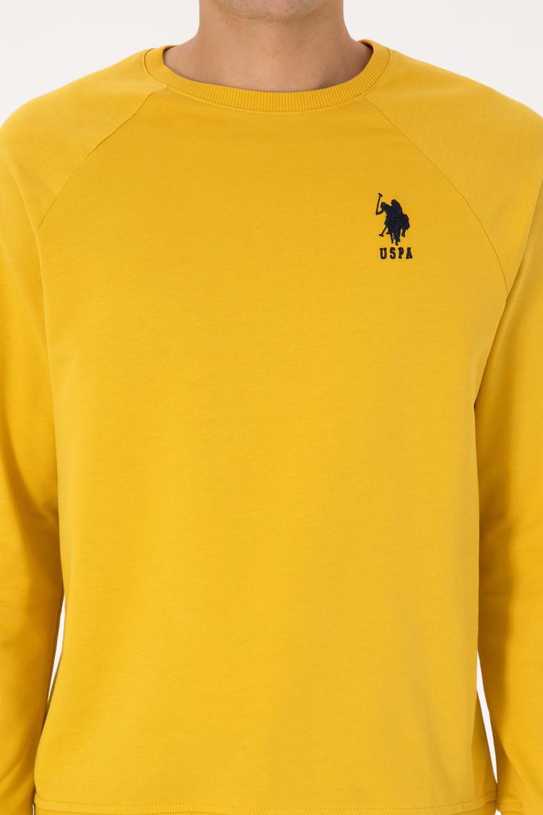 Erkek Sarı Basic Sweatshirt - 50308103084