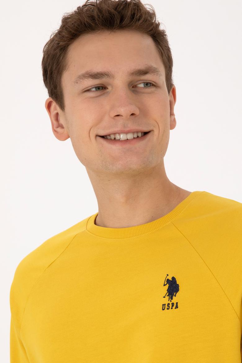 Erkek Sarı Basic Sweatshirt - 50308103084