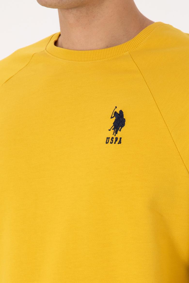 Erkek Sarı Basic Sweatshirt - 50308103084