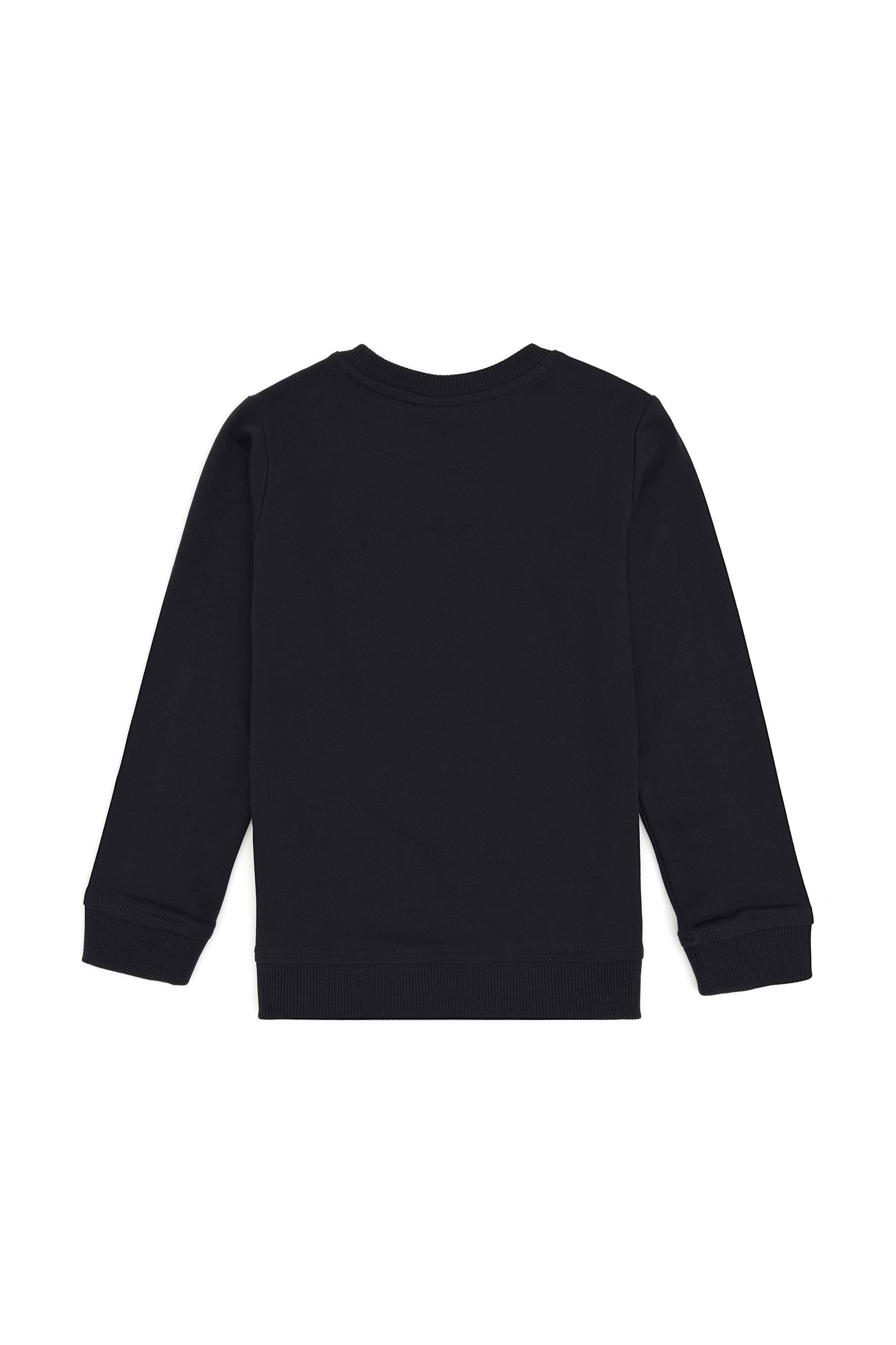 Erkek Çocuk Siyah Bisiklet Yaka Basic Sweatshirt