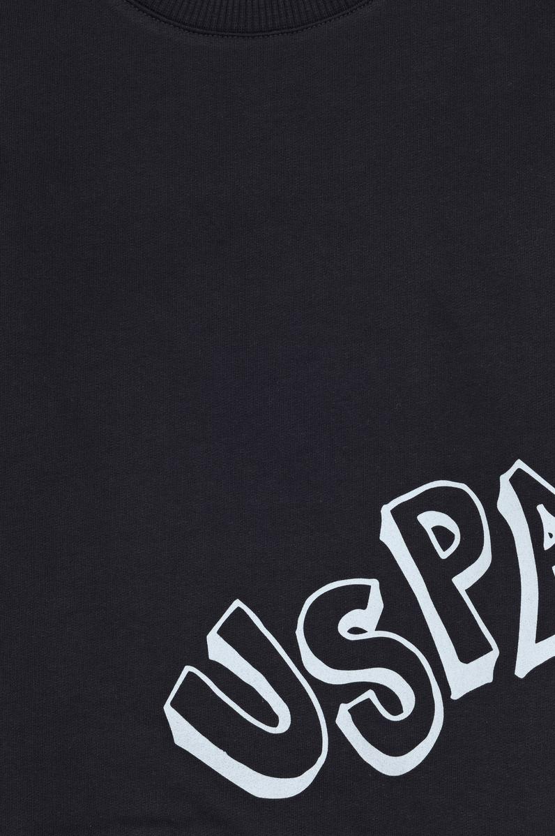 Erkek Çocuk Siyah Bisiklet Yaka Basic Sweatshirt