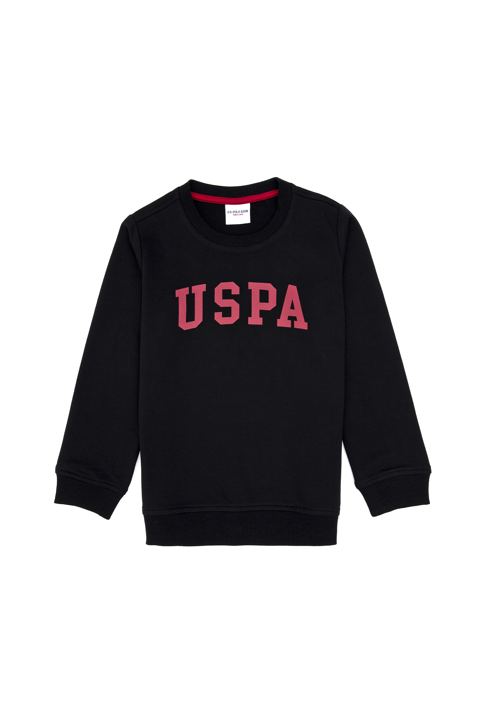 Erkek Çocuk Siyah Bisiklet Yaka Basic Sweatshirt - Image 3