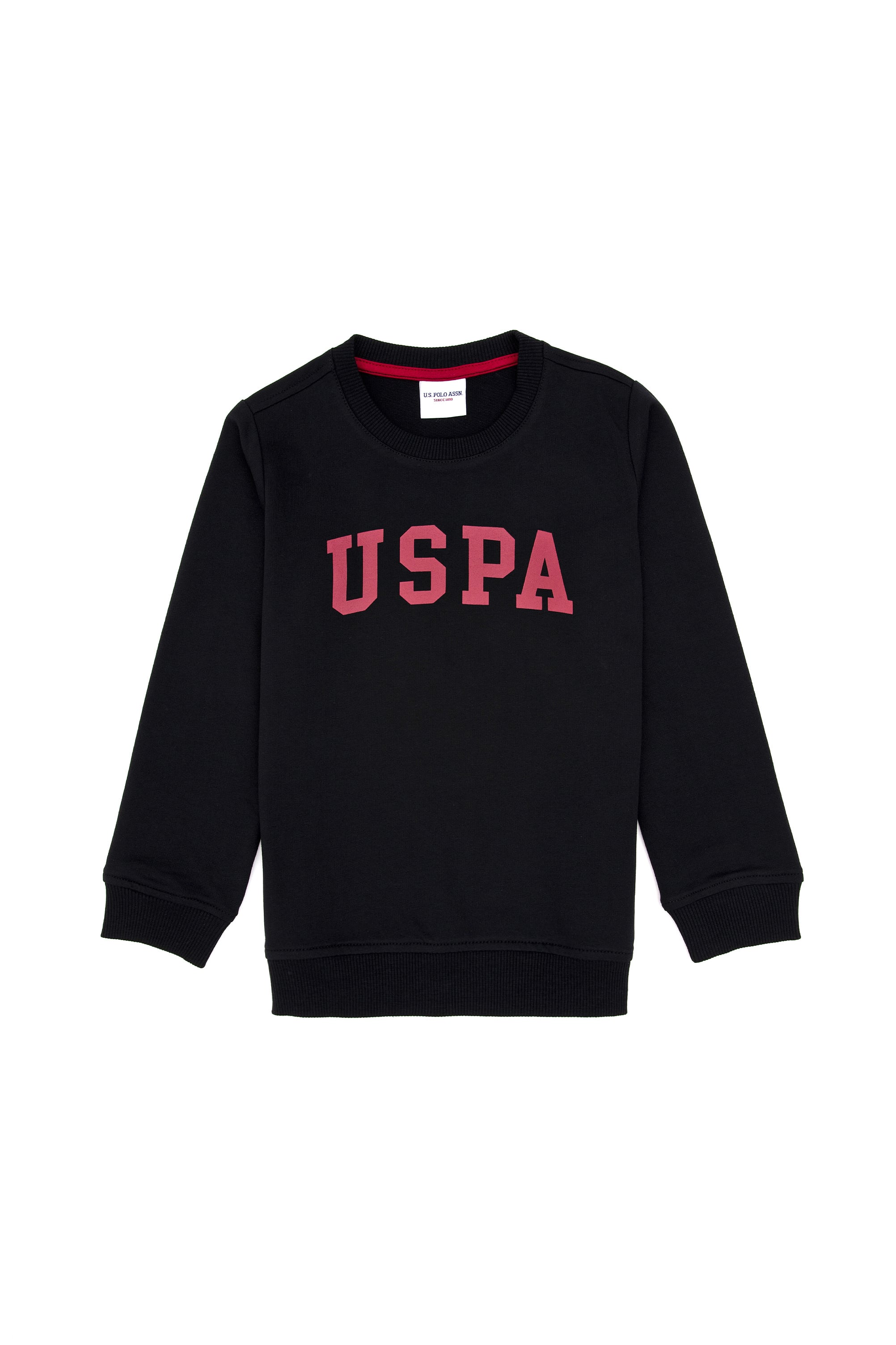 Erkek Çocuk Siyah Bisiklet Yaka Basic Sweatshirt