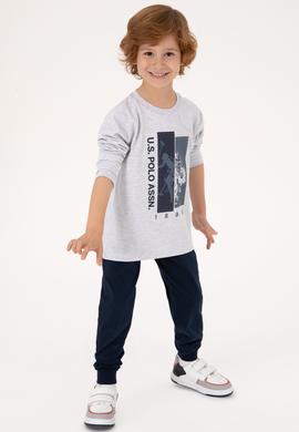 Erkek Çocuk Gri Melanj Pijama Takımı - 50318566011