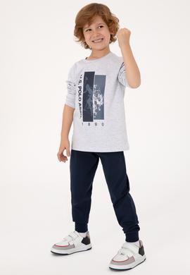 Erkek Çocuk Gri Melanj Pijama Takımı - 50318566011