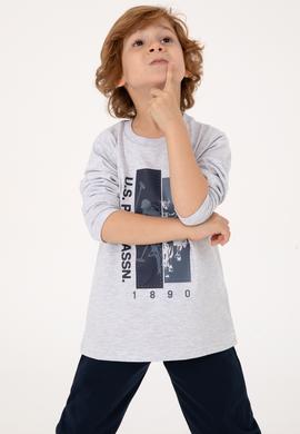 Erkek Çocuk Gri Melanj Pijama Takımı - 50318566011