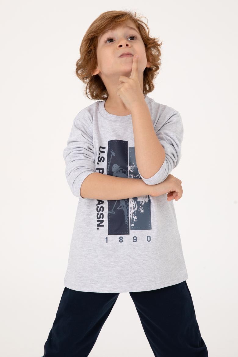 Erkek Çocuk Gri Melanj Pijama Takımı - 50318566011