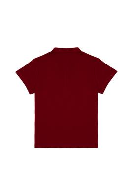 Erkek Çocuk Bordo Bisiklet Yaka Tişört - 50314940056